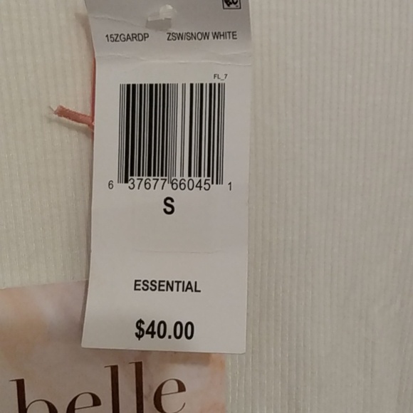 Belle Du Jour White Bodysuit with Short Sleeves and Textured Fabric SZ S… - Picture 4 of 8